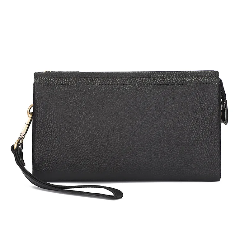Men Genuine Leather Wallet Large Capacity Purse Casual Long Business Male Clutch Wallets Large capacity Cow Leather Clutch Bag