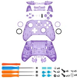 Crystal - Clear Replacement Shell & Button Set for Xbox Elite Controller (Clear Atomic Purple)