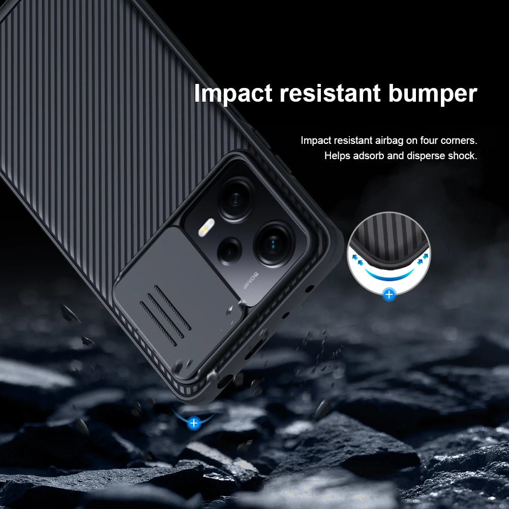 NILLKIN For Xiaomi POCO X5 Pro 5G Case CamShield Pro Case Slide Camera Privacy Protection Back Cover For Xiaomi POCO X5 Bumper 4