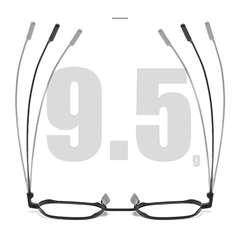 Muzz Women's Full Rim Polygon Square Titanium Eyeglasses 2