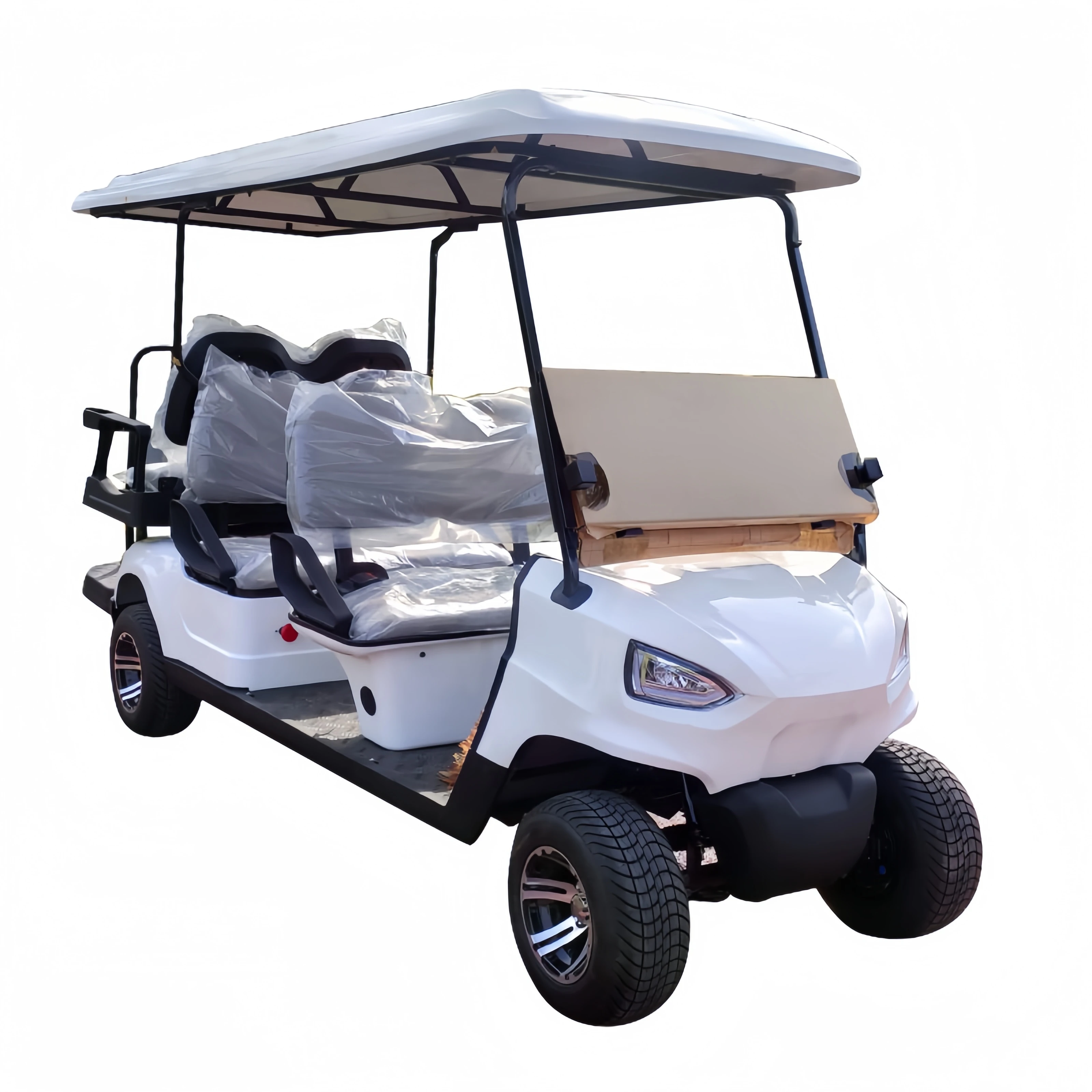 6 Seater Electric Golf Cart 4kw/ 5kw Solar Panels Golf Car
