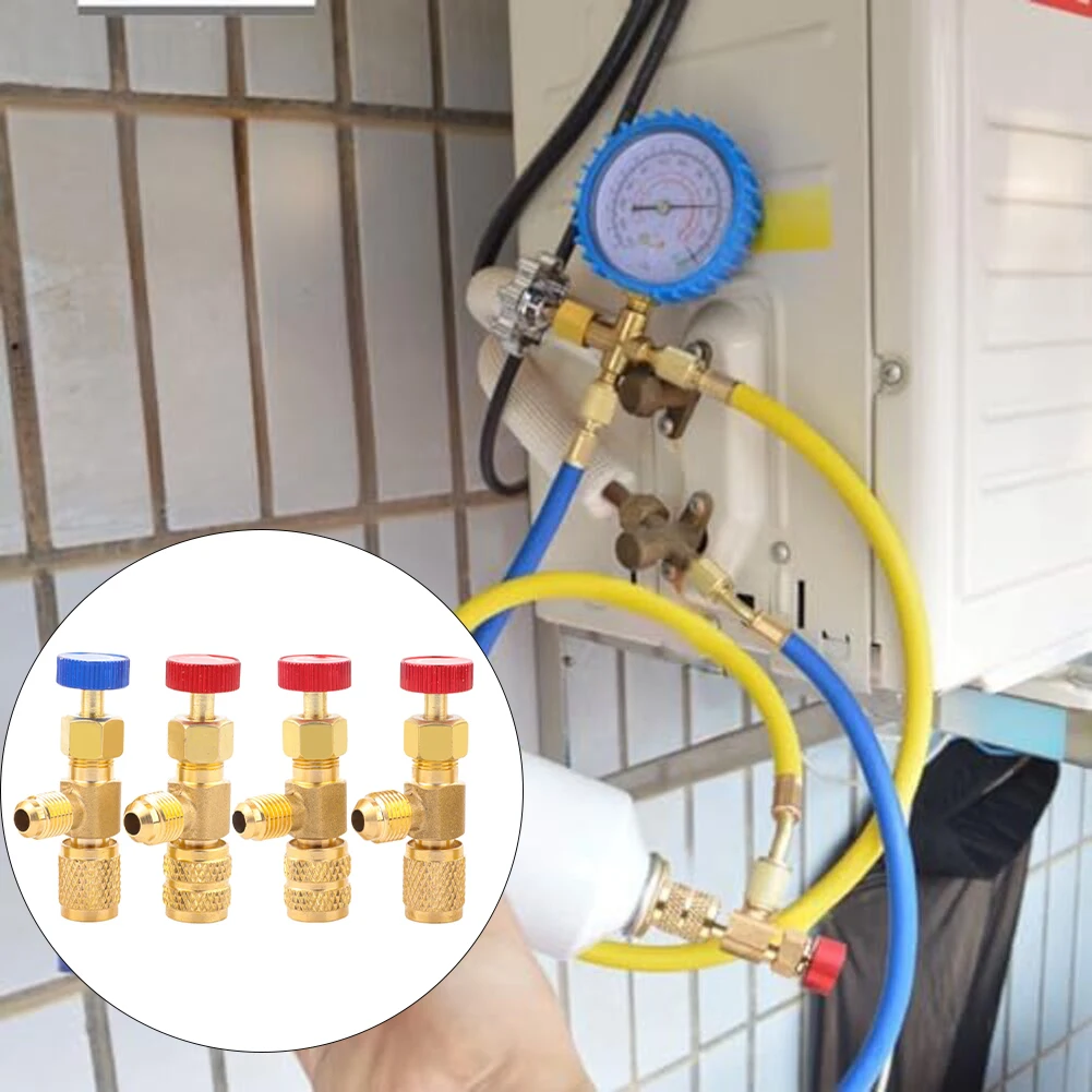4PCS Ersatz R22 R32 R410 Klimaanlage Sicherheitsventil 1/2, 1/4, 5/16 Schnellkupplung Innendekoration – Detail 5