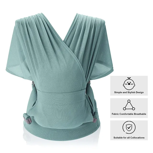 1PC Free Hands Baby-Strap Summer Grid Cross Simple Baby Back Cover X-Type Baby and Child Parenting Back Cover Carrier Wrap 4