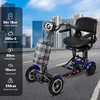 Scooter électrique de mobilité à 4 roues, double moteur 500W, batterie au Lithium 36V 18Ah, léger et pliable, longue portée 50km 4