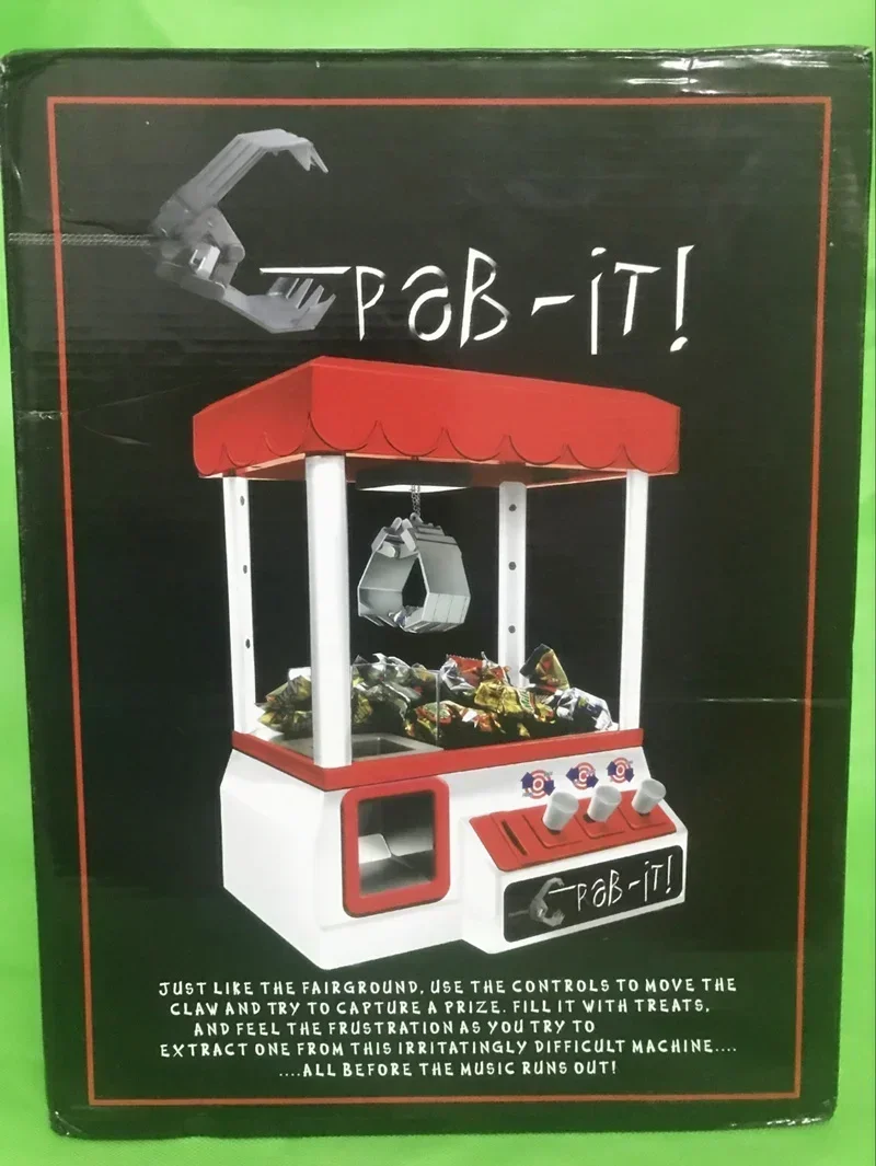 [Funny] The Electronic Claw Game toy grab win candy gum and small toys console light & music Put in the COINS candy arcade gift 6