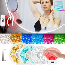 

Hand Sweep Sensor 2835 LED Lights Strip USB 5V Cold White Flexible Lamp Tape Festival Fita Bedroom Tira Luces Wardrobe TV Desk