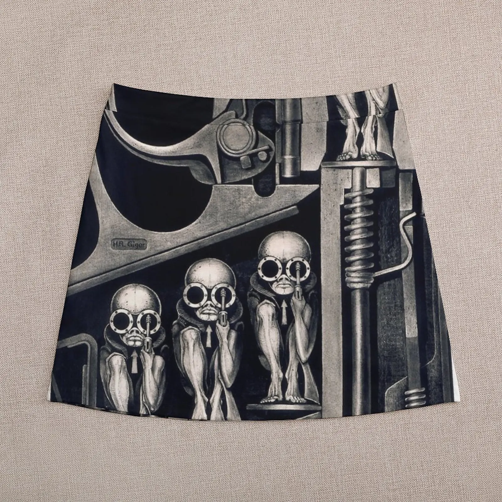 Giger Birth Machine T-shirt Mini Skirt korean luxury clothing Women's summer dress