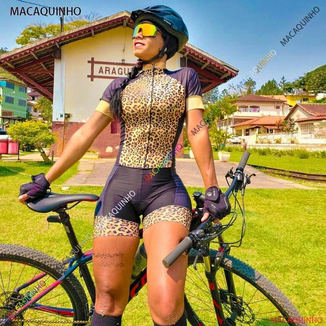 Conjunto de maillot de Ciclismo para mujer, traje femenino de manga larga  para triatlón, ropa de bicicleta, Macaquinho - AliExpress