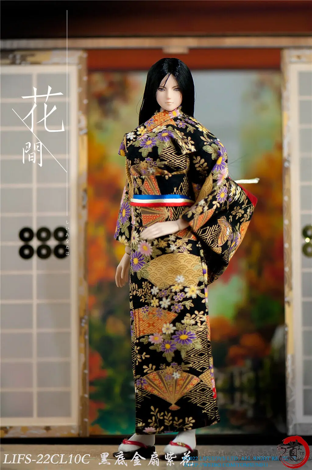 

LIFS22CL10C 1/6 Scale Female Sodier Japanese Kimono Model for 12" Figure Dolls