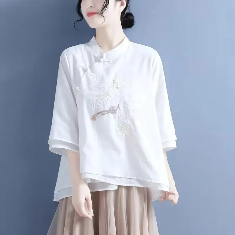 Chinese Traditional Clothes for Women Chinese Shirt Qipao Top Style Women's Tang Suit Cheongsams Vintage Top Ethnic Clothing