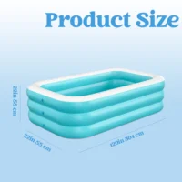 Piscine gonflable Sloosh 130 x 72 x 22 pouces pour adultes avec sièges, durable et épaisse, pour jardin, pelouse, fête en plein air 6
