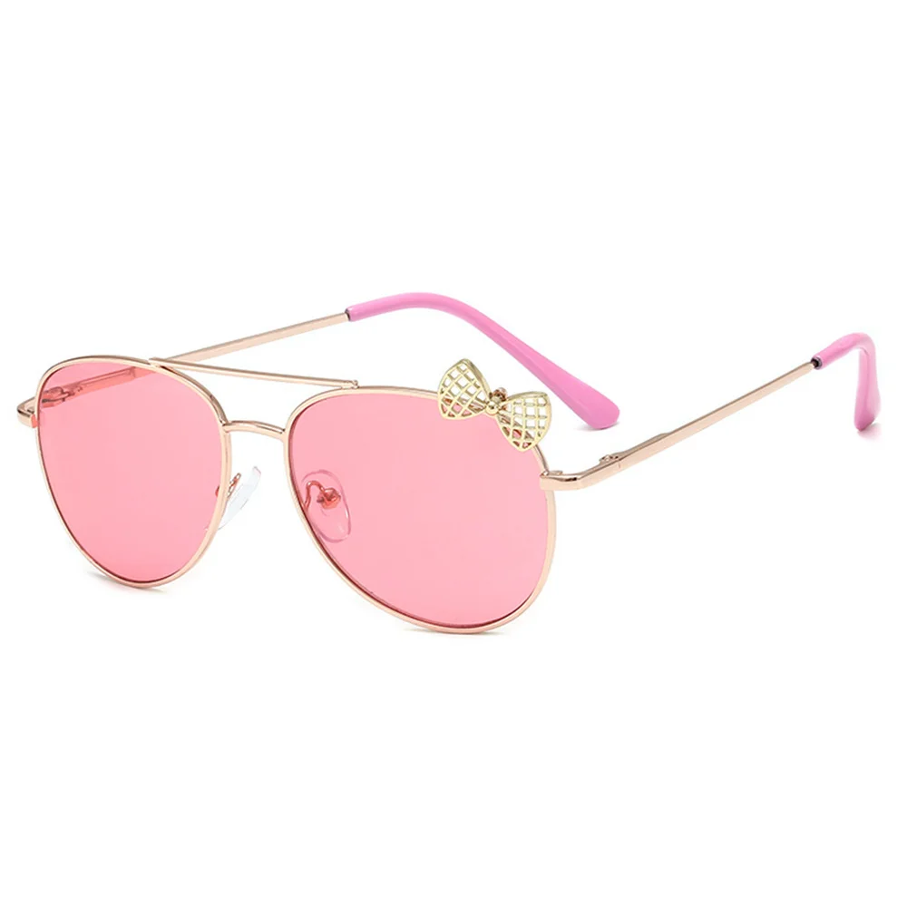 Kids Sunglasses Metal Frame Bow Children Sun Glasses Fashion Gilrs Outdoor Goggles Party Eyewear Cute Style Eyeglasses_voghion.com