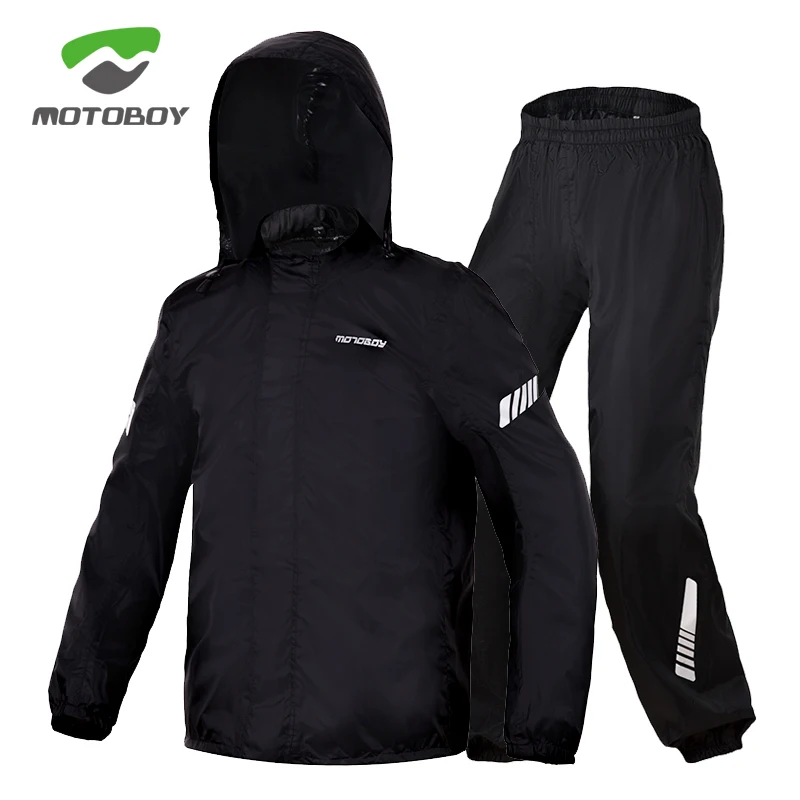 MOTOBOY Motorcycle Raincoat Set Men Split Breathable Rainstorm Prevention Motocross Raincoat Reflective Riding Clothing