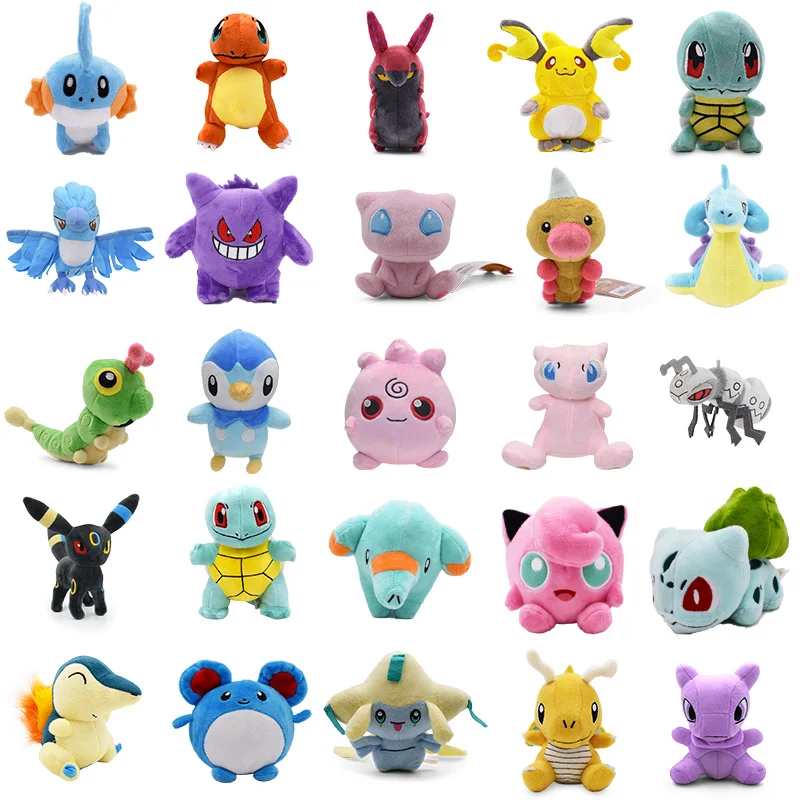 Anime Pokemon Plush Charmander Squirtle Shiny Umbreon Mew Durant Weedle Toys Stuffed Cute Cartoon Doll Gifts For Children Kids