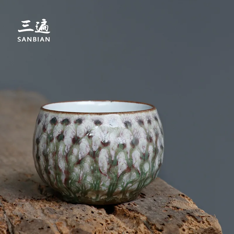 

Тройная чашка Jingdezhen для выпечки в печи, чашка для чая, семейная чаша для чая, семейный чайный набор для мужчин и женщин, личная чашка, чашка для чая