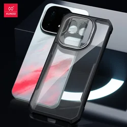 Xundd Airbag Anti - Drop Acrylic & TPU Protective Phone Case with Magnetic Clear Lens Cover for Acrylic and TPU (Black Stripes Clear)