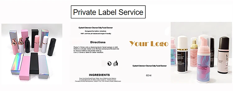 Description Picture 6 of item60Ml Customize Vegan Private Label Cleaning Oil Free After Care Mouse Skin Friendly Lash Shampoo Brow Eyelash Cleanser