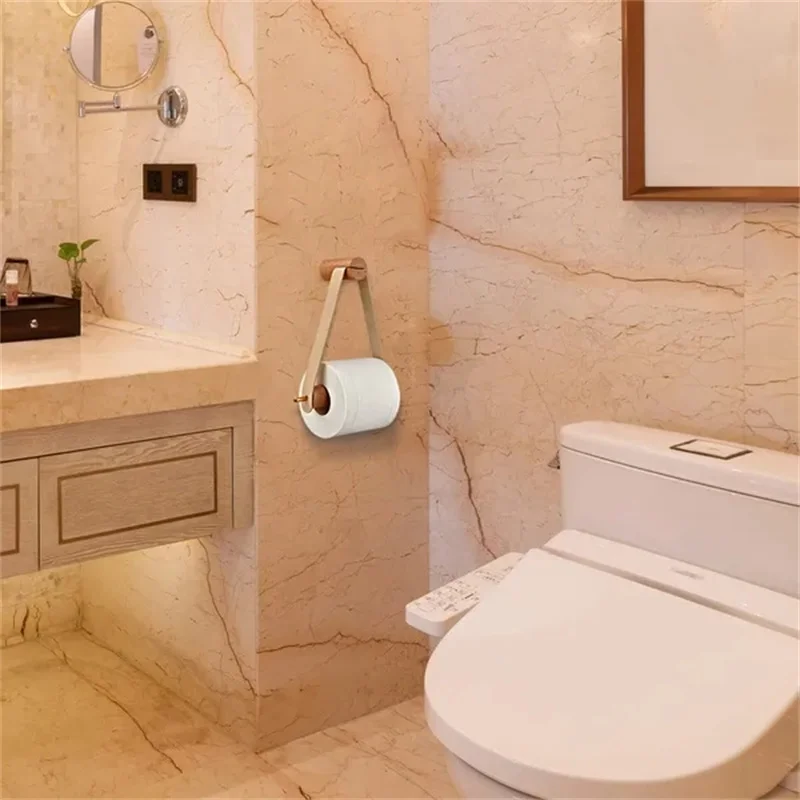 1pc Wooden Vintage Toilet Paper Roll Holder toilet paper holder toilet paper rack toilet roll holder