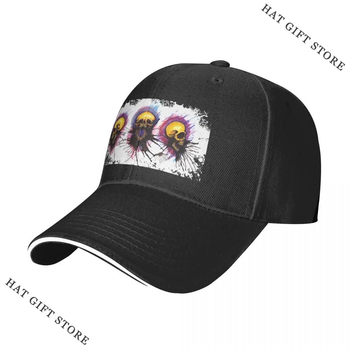

Best 3 Skulls Baseball Cap Christmas Hat black Sunhat birthday Hat Women Men'S