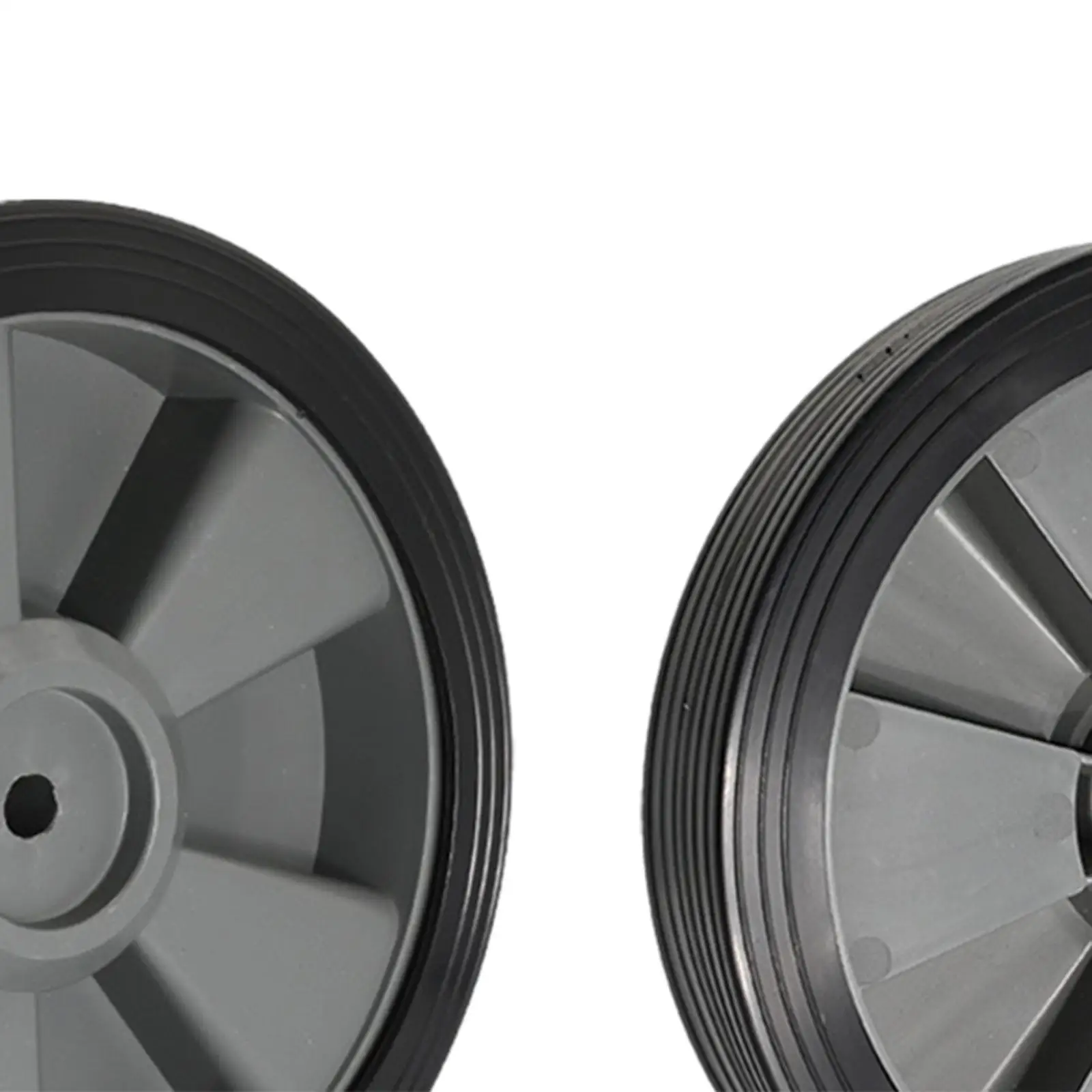 2 Pieces BBQ Grill Wheel Easy Install Wheelbarrow Garden Hole Shaft 1.1cm Hand
