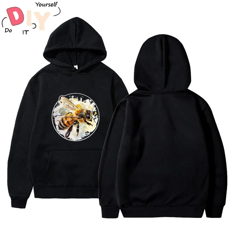 

Watercolor Bee Putih Cute Style Fashion Blouse Sexy Summer Viral Soft Ready Stock Gildan Oversize Basic Hoodie Men