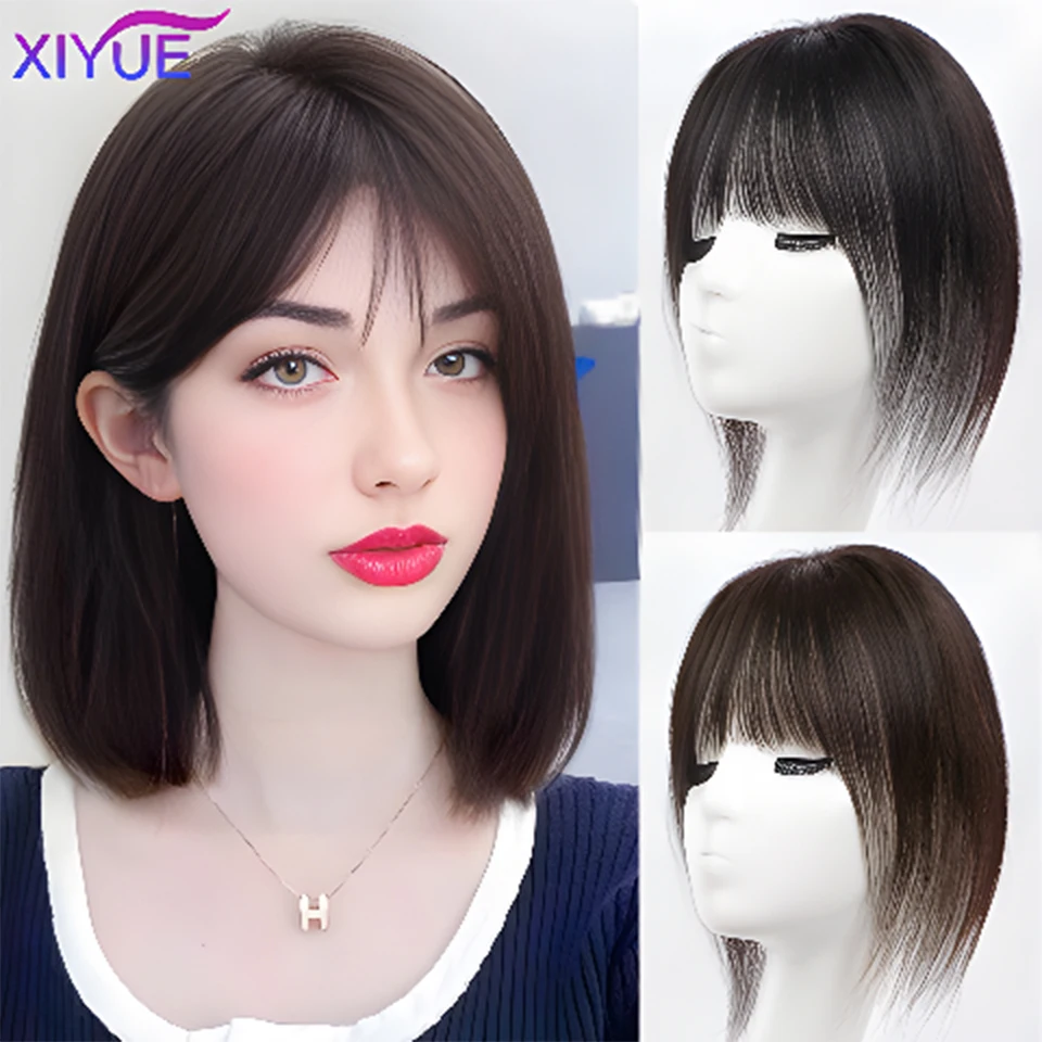 XIYUE Wig Women's Head Repair Hair Increase Volume Fluffy High Head Light and Thin Invisible Octagonal bangs Synthetic Wig Piece