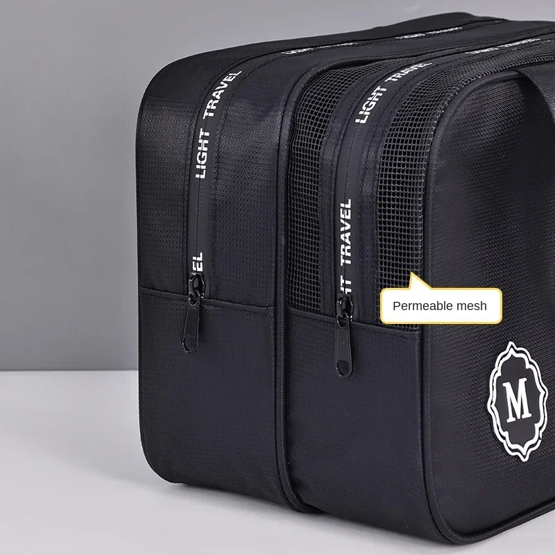 New Large capacity makeup bag dry wet separation double layer toiletry bag travel essential portable Cosmetics organizer 3