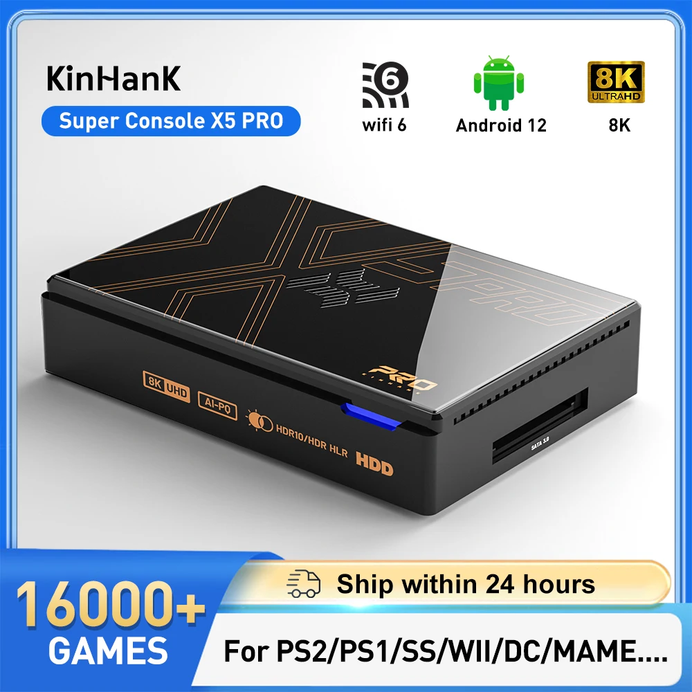 Kinhank Retro Video Game Consoles Super Console X5 PRO Plug and