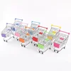1 Pcs New Small Size Mini Kinderen Handkar Simulatie Kleine Supermarkt Winkel Wagentje Funny Winkelwagen Kid Toy 1