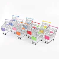 1 Pcs New Small Size Mini Kinderen Handkar Simulatie Kleine Supermarkt Winkel Wagentje Funny Winkelwagen Kid Toy 1