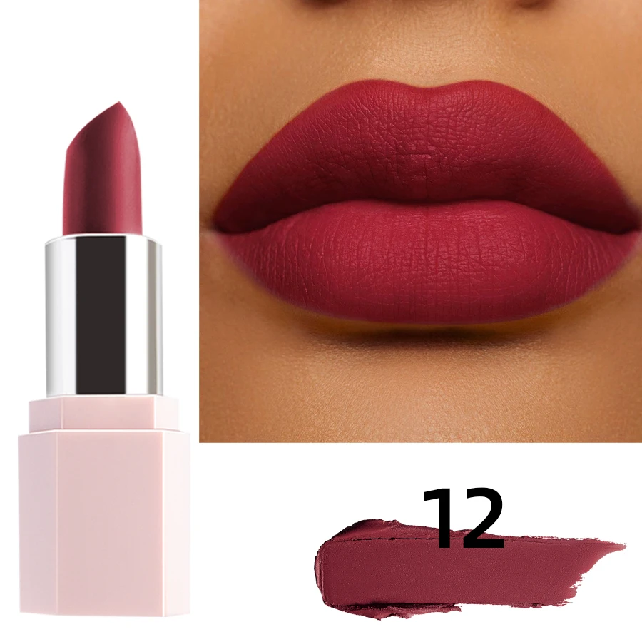 Mattes Samt Lippenstift Langhaltend Wasserfest Lippenfarbe_voghion.com