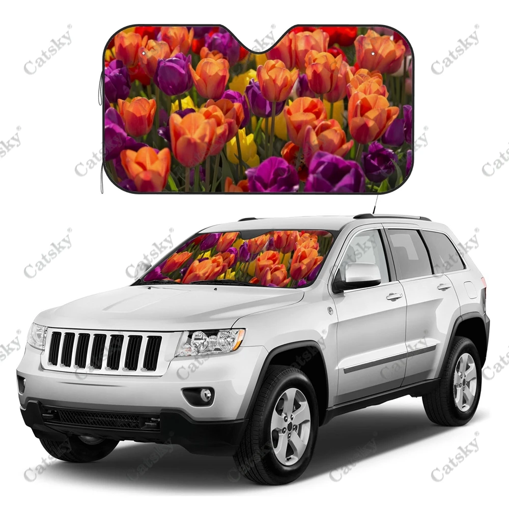 

Солнцезащитный козырек на лобовое стекло автомобиля, женские цветные тюльпаны, солнцезащитный козырек на лобовое стекло автомобиля, универсальные автомобильные аксессуары, солнцезащитный козырек на окно