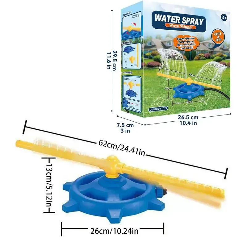 Water Sprinkler for Kids Sprinklers with 360 Degree Roating Spray Lawn Garden Outdoor Water Play Jumping Games for Kids Gift