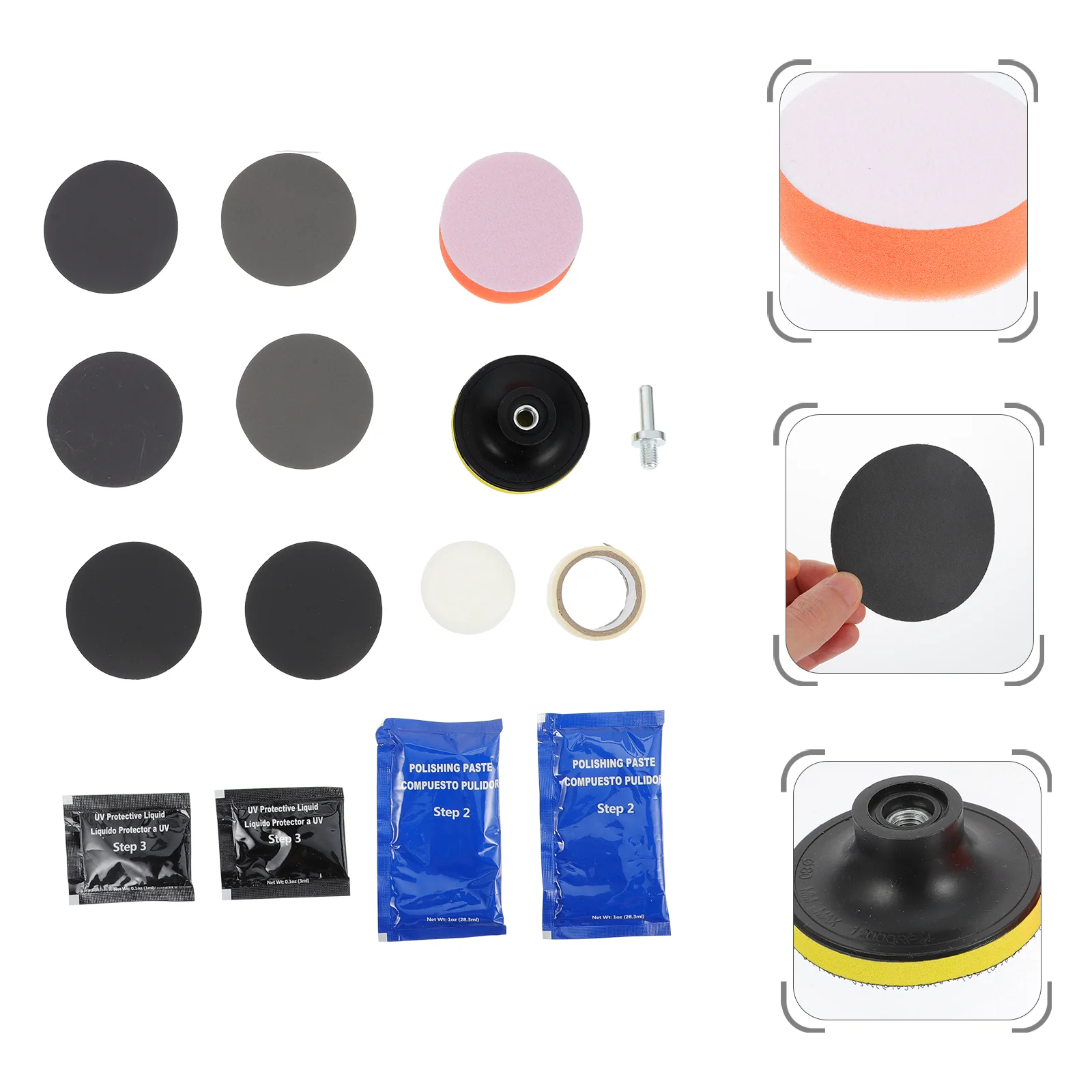 Headlight Kit Polishing Car Headlamp Repair Restoration Diy Polish Disc