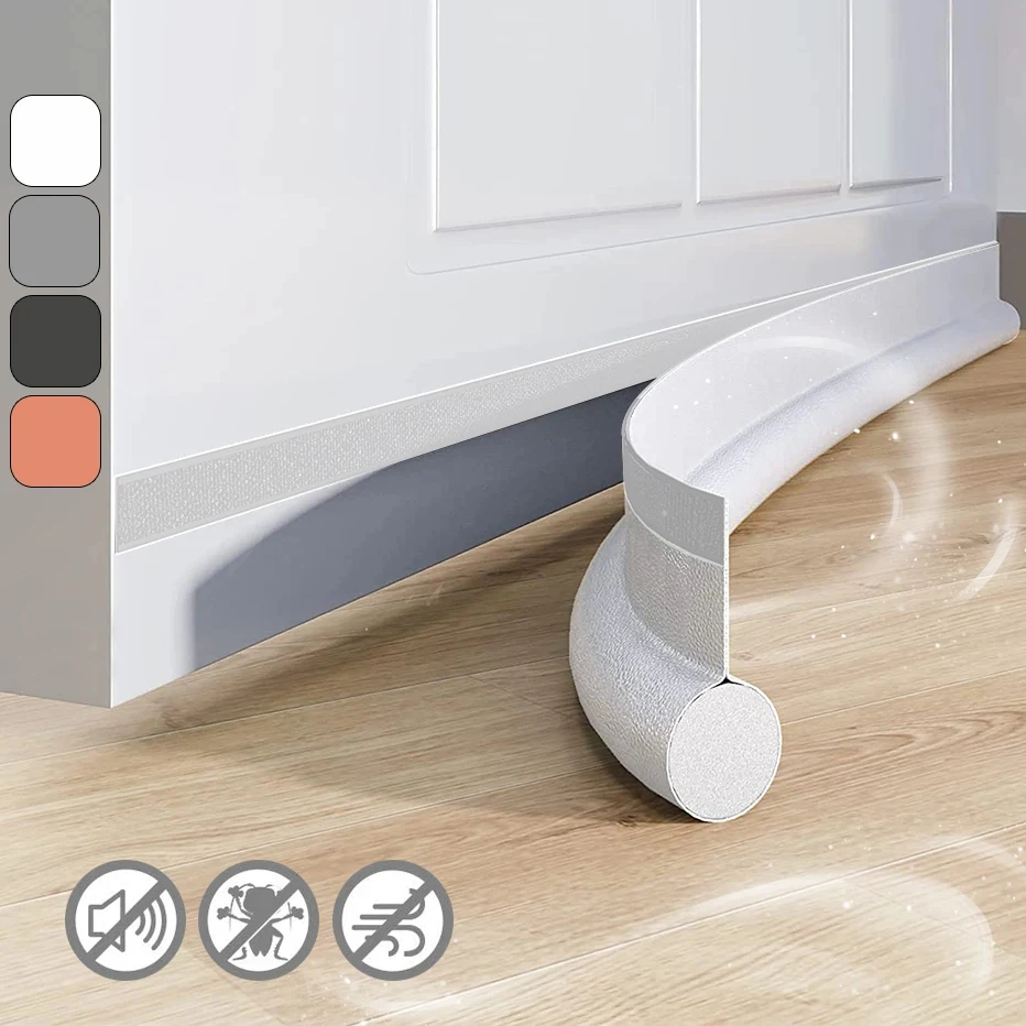 Adjustable Door Bottom Seal Strip Weatherstrip Under Door Draft Stopper Anti-Cold One Side Gap Blocker Foam Weather Strip BEST SELLERS