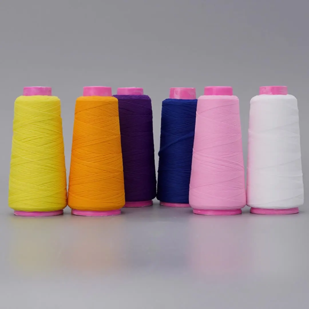

300 yards High Stretch Sewing Thread Elastic Fabric Knitted Underwear Hemming Sewing Machine Thread Dense Copy Edge Thread 300D