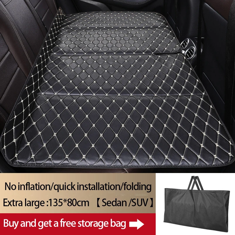 Colchoneta para dormir trasera para automóvil Asiento trasero para niños plegable y portátil Cama convertible Cama de viaje para automóvil no inflable para sedán y SUV