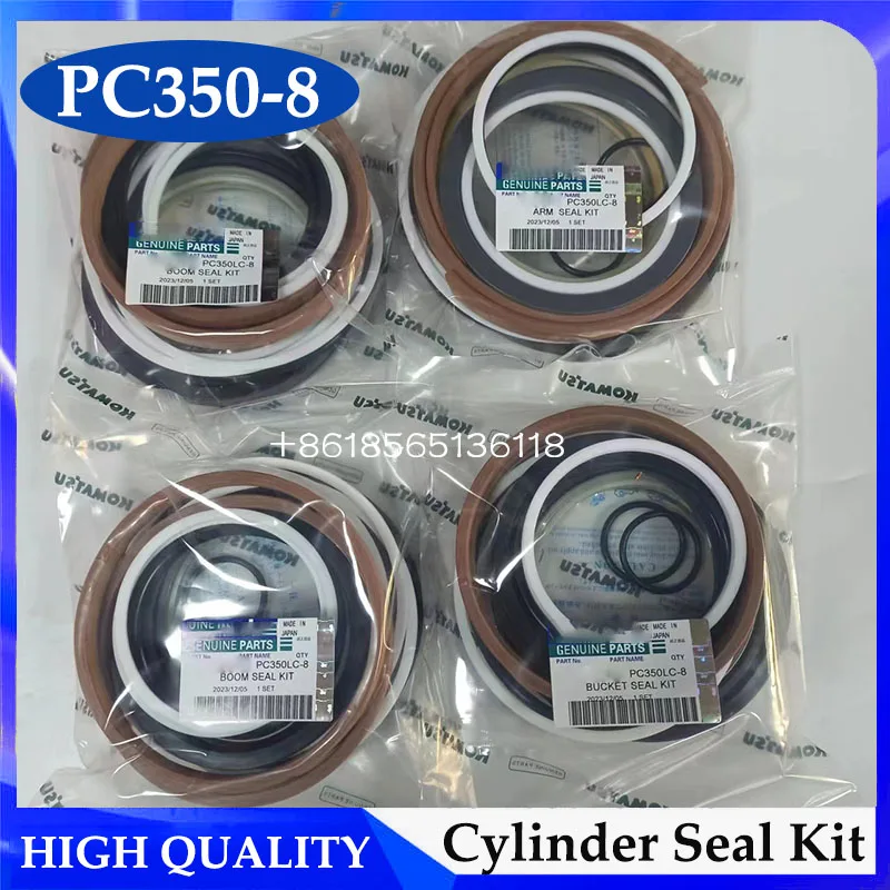

4sets PC350-8 PC350LC-8 Arm Boom Bucket Cylinder Seal kit for Komatsu Excavator High Quality Hydraulic Oil Seal