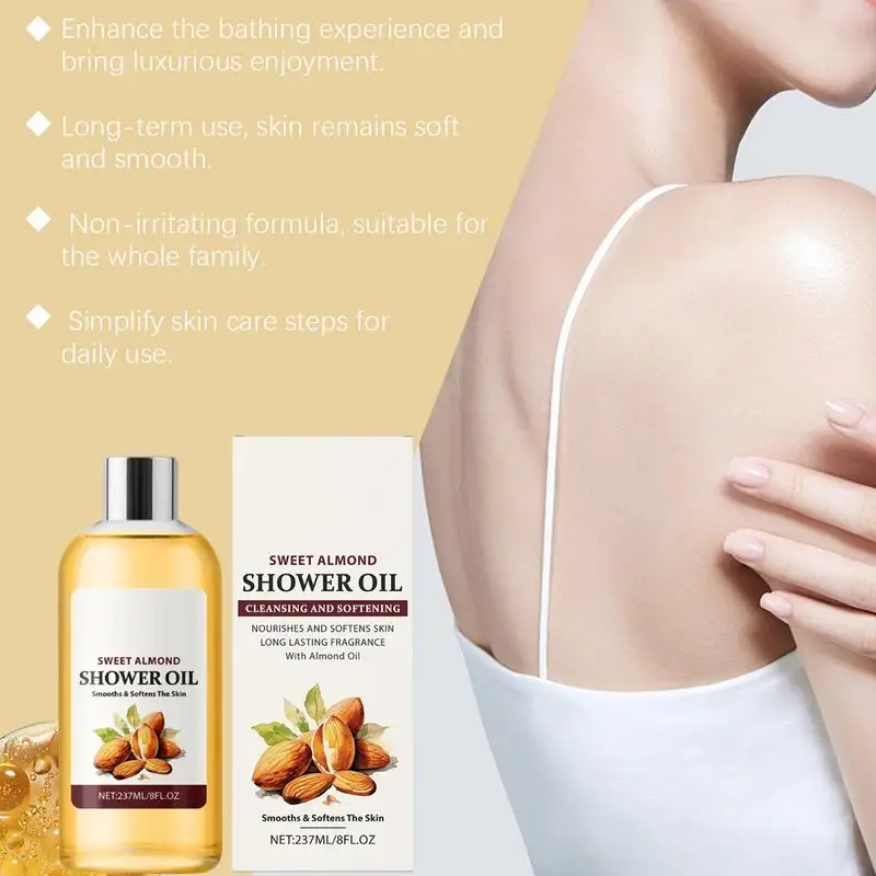 237ml Moisturizer Shower Oil Bath Oil Moisturizing Smoothing Body Shower Body Cleaning Long Lasting Moisturizing