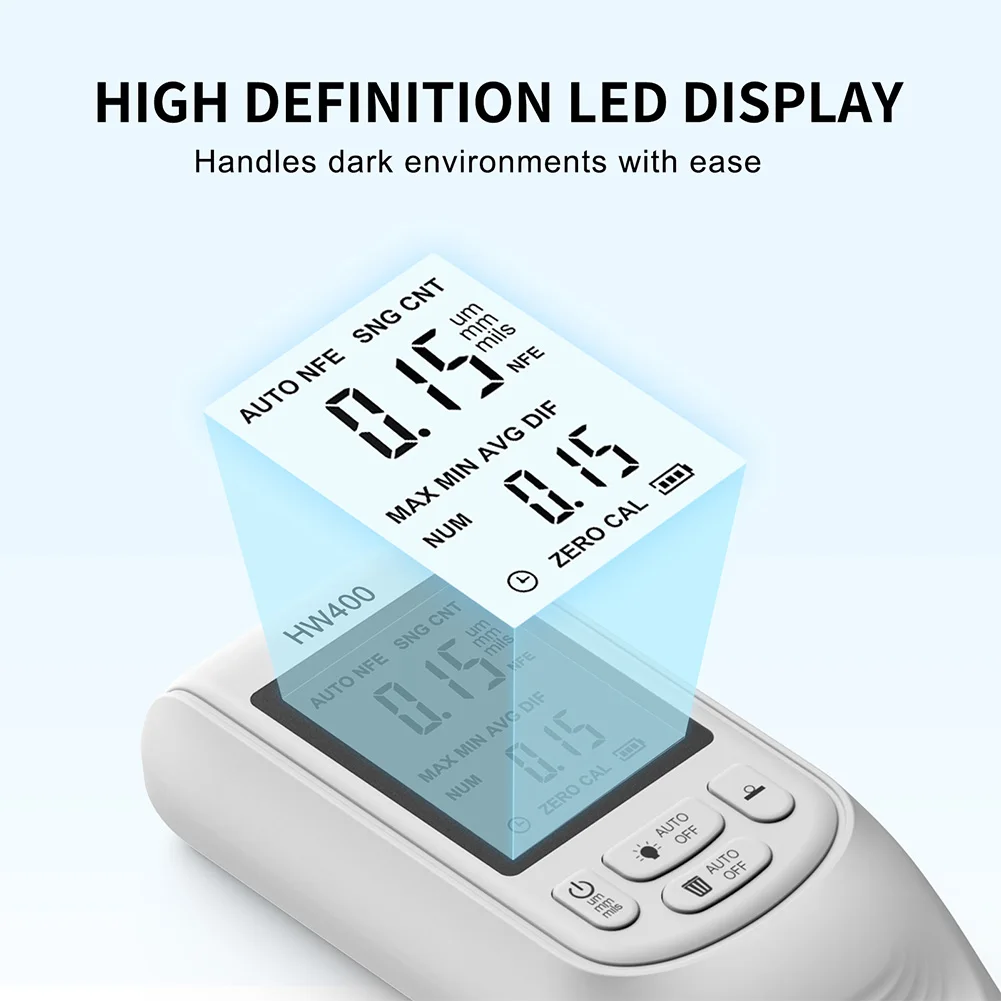 【Direct-sales】 HW400 Car Paint Coating Thickness Gauge 0-2000UM High ...