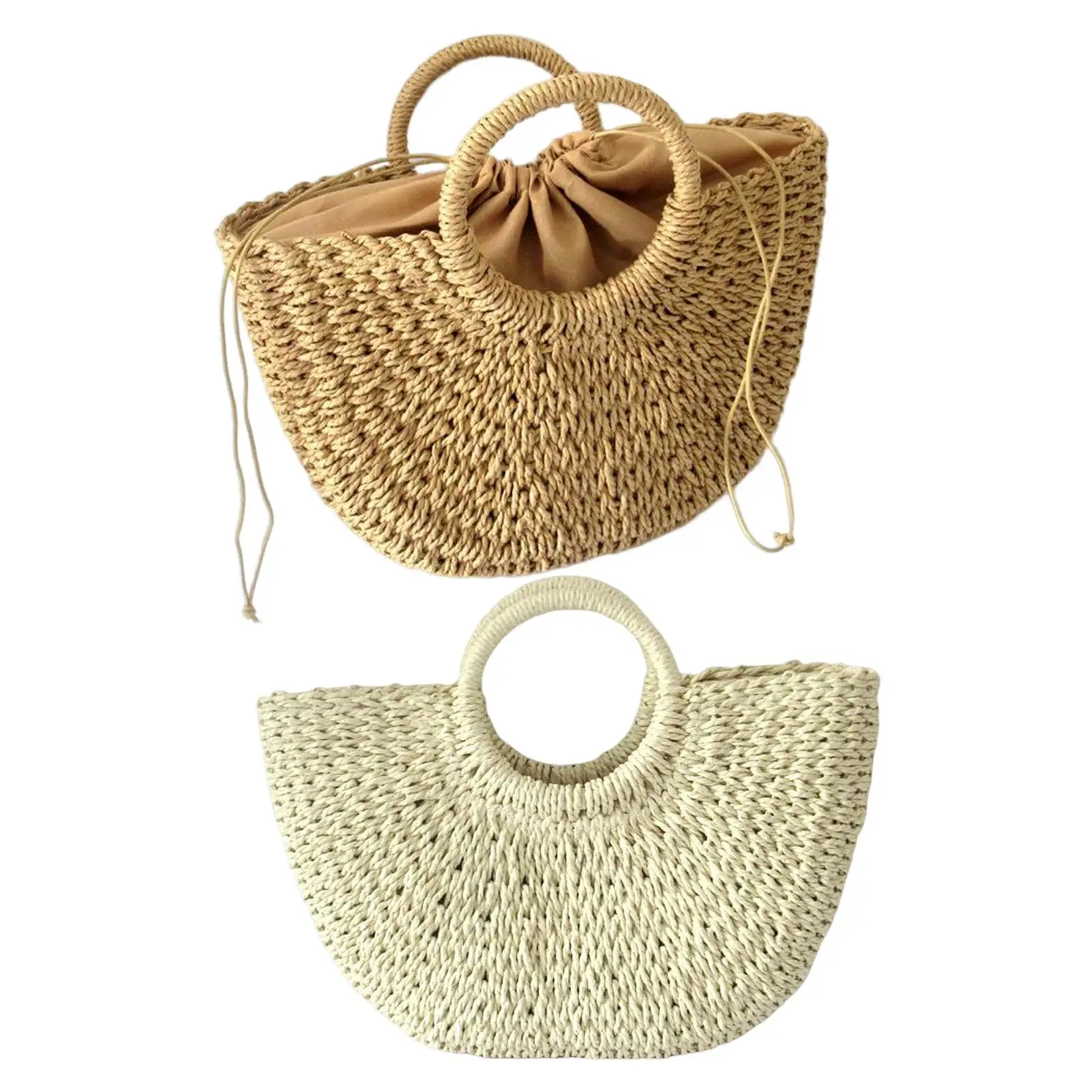 

Fashion Women Woven Bag Totes Top Handle Satchel Beach Bags Straw Handbag