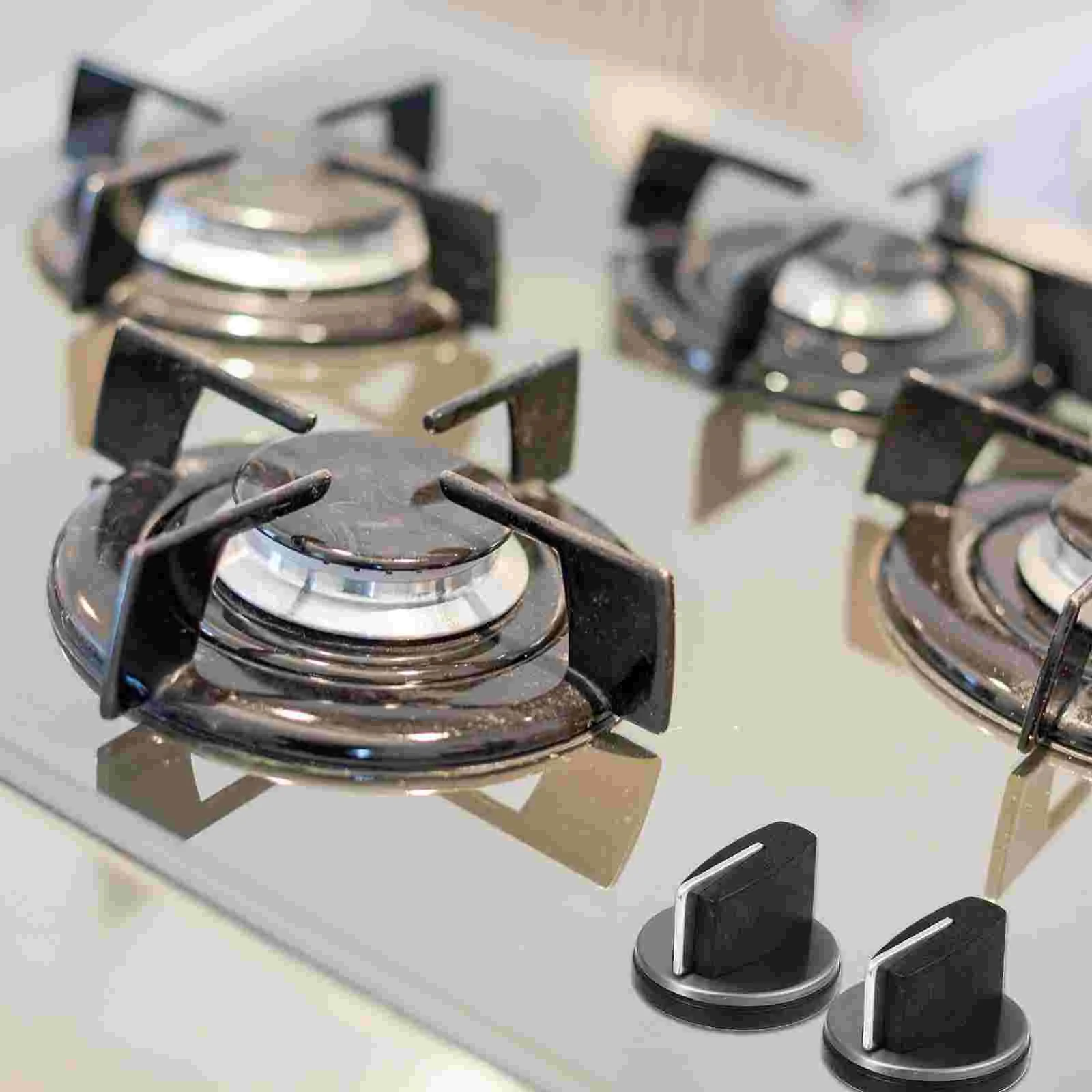 4 Pcs Gas Stove Ignition Buttons Home Gas Stove Accessories Right Angle 0&deg; Plastic Knob