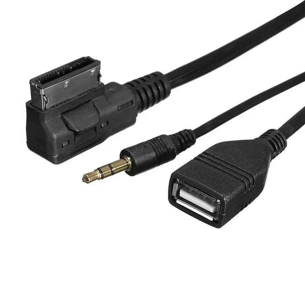 3.5mm AUX Audio Cable Music MDI AMI MMI Interface USB+Charger for Audi A6L A8L Q7 A3 A4L A5 A1 S5 Q5 Need For AMI Interface