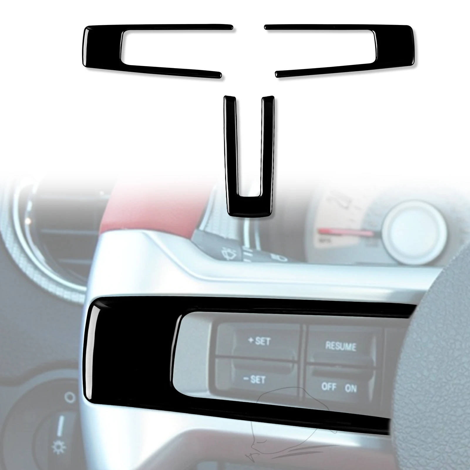 

Наклейка на чехол рулевого колеса для Ford Mustang 2009 2010 2011 2012 2013, аксессуары для салона автомобиля, углеродное волокно ABS
