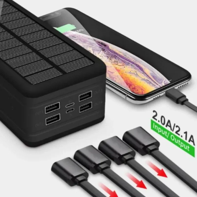 2023Neue 30000Mah Banca Di Energia Solare Muslimhandy Drahtlose Aufladung Grosexe Kapazitasse Externe Batterie Schnele Aufladung