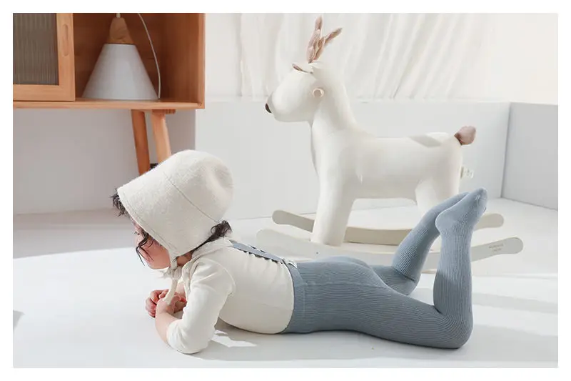 Kleinkinder feste Hosenträger Strumpfhose für Mädchen Frühling Herbst Baby Mädchen Jungen hohe Taille Bandage Kreuz Riemen Leggings Strumpfhosen – Detail 6