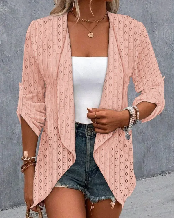 2024 Spring Autumn Female Jackets Fashion Printed Long Sleeve Casual Women's Cardigans Open Stitch Lady Striped Coats Outerwear