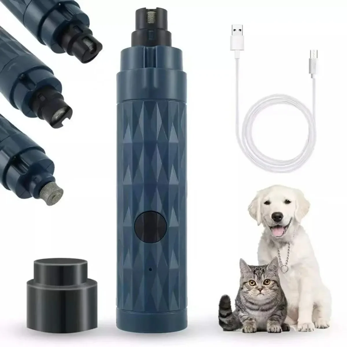 Electric Dog Nail Clippers Pet Claws Cutter Grinders Tools Cat Paws Nail Grooming Trimmer Cleaning Supplies with LED Light
