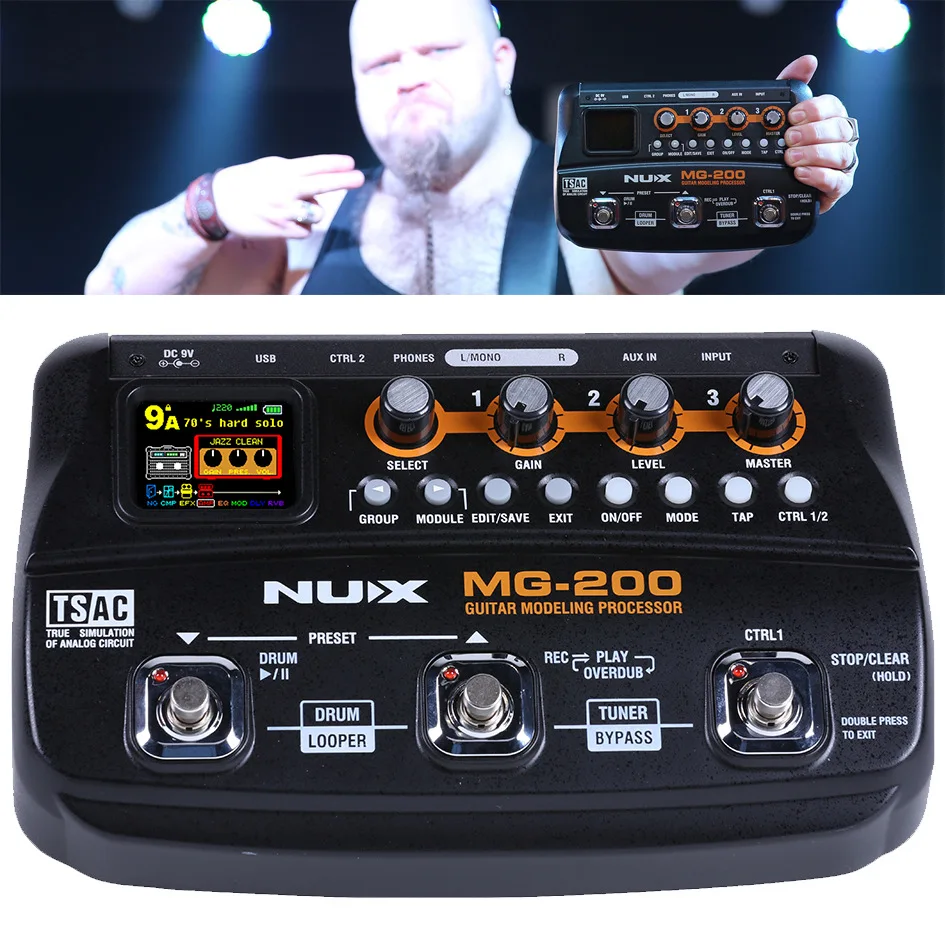 Nux Mg-200 Pedale Per Chitarra Multieffetto Effetto Chitarra Elettrica Mg100 Mg30