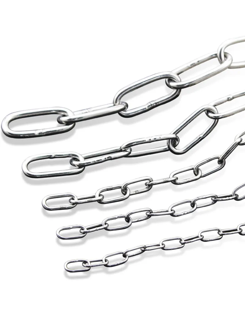 1Meter 1.2-8mm Diameter 304 Stainless Steel Chain Long Link Chain/Short  Link Chain Lifting Pet